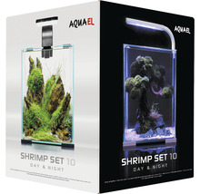 Aquarium Aquael Shrimp Set Day & Night 10 inkl. LED-Beleuchtung, Filter, Heizer, ohne Unterschrank schwarz 10 l-thumb-1