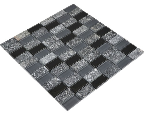 Mosaikfliese aus Stein und Glas