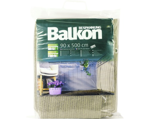 Brise-vue de balcon en polyéthylène emballé, 90 x 500 centimètres