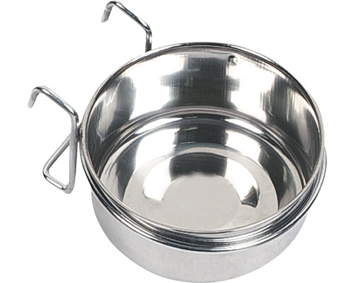 Karlie Napf Nager mit Haken 12 cm 580 ml Edelstahlnapf mit Halterung für Tiere