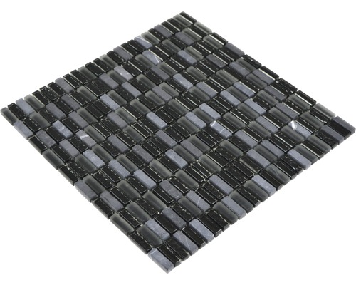 Mosaikmatte aus Glas und Naturstein
