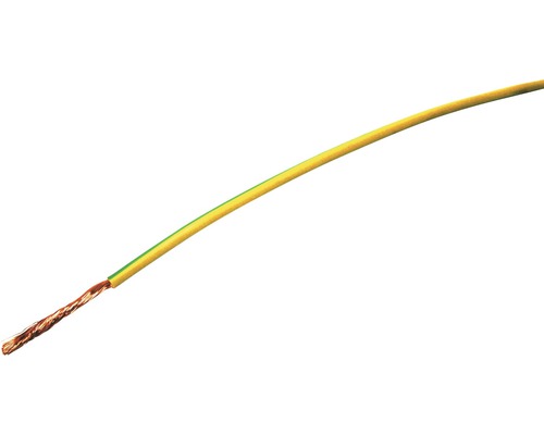 Câble électrique multibrin en T 1x2,5 mm2 jaune/vert Eca (au mètre)