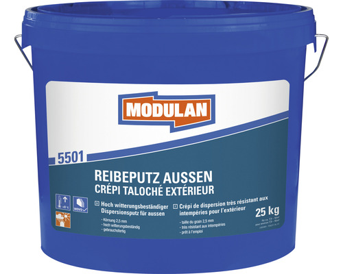 Crépi taloché extérieur MODULAN 5501 2,5 mm blanc 25 kg