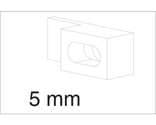 Halterung Seitenwand für Glaspanel 5 mm, 2 Stück. AURL804