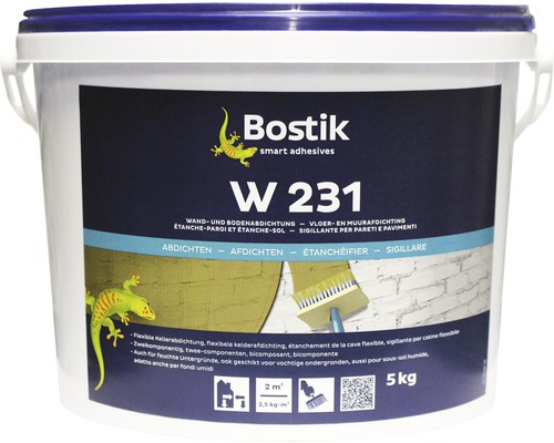 Bostik W 231 2K Wand- Bodenabdichtung 5 kg