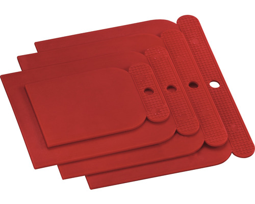 5x Kunststoffspachtel / Plastikspachtel 115mm (rot) - NormReich, 3,95 €