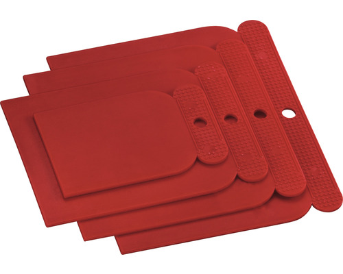Ensemble de spatules japonaises RAUTNER 4 pces plastique 50, 75, 100, 120 mm Ensemble de raclettes en plastique de différentes tailles