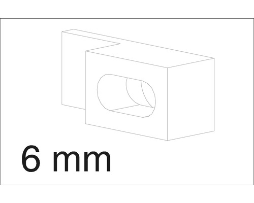 Halterung Seitenwand für Glaspanel 6 mm, 2 Stück. AURL832