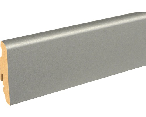 SKANDOR Sockelleiste Aluminium Color FU60L 19x58x2400mm Sockelleiste aus Holzwerkstoff