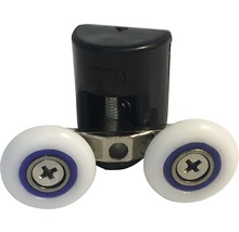 Roulettes de porte Aurlane doubles haut noir 4 pces AURL838