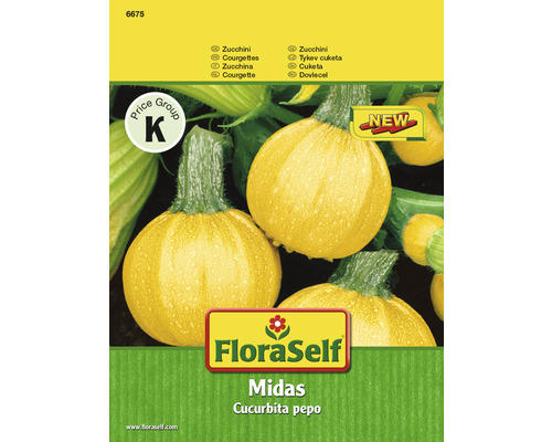Courgette 'Midas' FloraSelf semences de légumes hybrides F1
