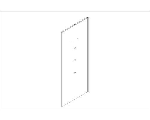 Aurlane Rückwandpanel links blau BSP121_4L für Komplettdusche CAB121