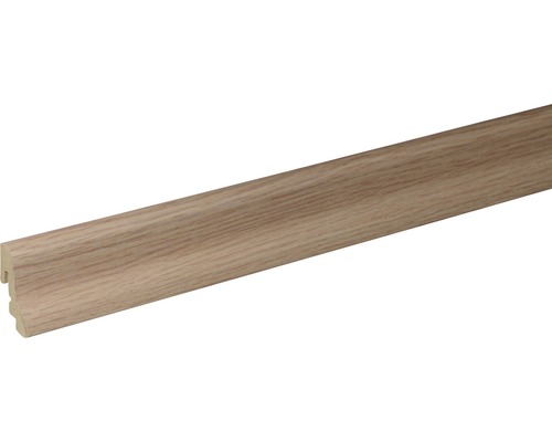 Sockelleiste FU018L Eiche Hell 18,5x38,5x2400 mm Sockelleiste aus Holz mit Holzdekor