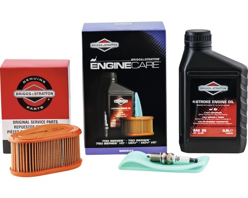Kit de maintenance pour moteurs de tondeuses à gazon B&S 700/750/750IC & DOV Kit d''entretien moteur Briggs and Stratton avec huile, filtre à air et bougie d''allumage