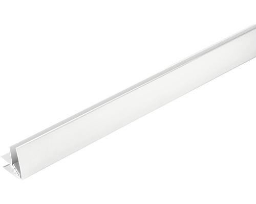 Barre d'angle de 2600 mm en plastique décor blanc pour épaisseur de panneaux 5-8 mm