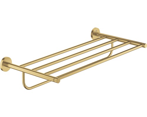Porte-serviettes avec tablette GROHE Essentials cool sunrise brossé 40800GN1 Porte-serviettes avec étagère pour la salle de bain