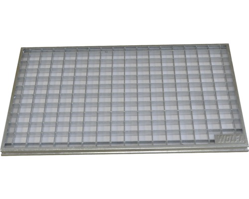 Grille caillebotis pressée Wolfa pour paillasson-racloir 75x50 cm (maille 30x30 mm) Grille caillebotis pressée Wolfa pour paillasson-racloir 75x50 cm (maille 30x30 mm)