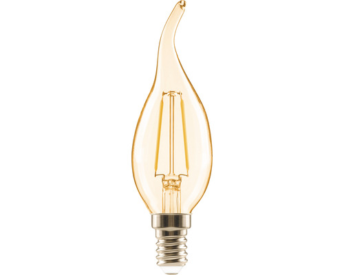 Ampoule en forme de bougie à LED FLAIR CL35 E14/2W(18W) 180 lm 2000 K blanc chaud ambre rafale en forme de bougie Ampoule à bougie avec culot E14