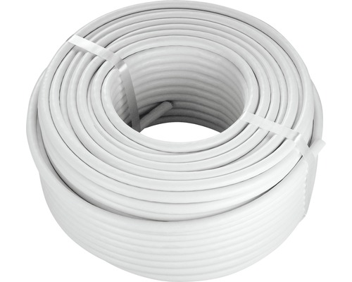 Câble d''antenne blanc enroulé