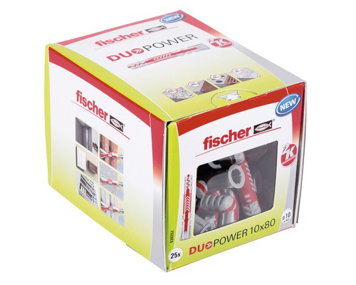 Fischer chevilles DuoPower 10x80 dans un emballage