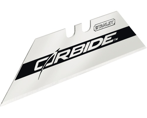 Stanley Lames trapézoïdales de rechange 19 x 62 x 0,6 mm Carbide pack de 5 Lame carbure Logo Stanley