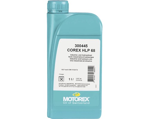 Motorex Huile hydraulique Corex HLP 68, 1 litre Huile hydraulique Motorex Corex HLP 68 en bouteille de 1 litre