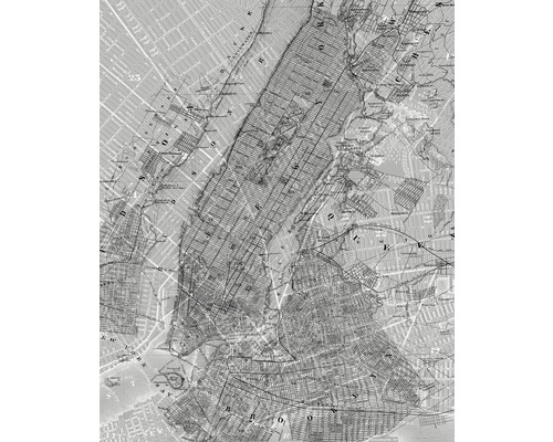 Fototapete Vlies P033-VD2 NYC Map 2-tlg. 200 x 250 cm