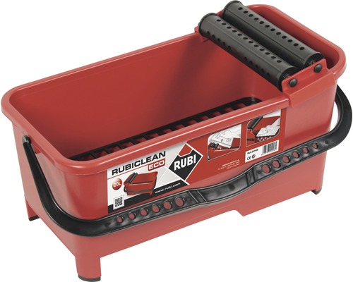 Rubi Kit de lavage de carrelages Clean Eco y compris seau de lavage et banderole Kit de lavage pour carreaux avec rouleaux et capacité de 20 litres