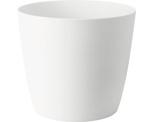 Pot de fleurs Ella Ø 35 H 30 cm avec système d'arrosage en terre blanc Pot de fleurs blanc