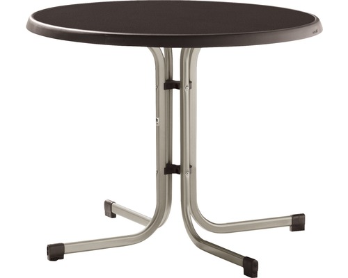 Table de jardin Sieger Mecalit Ø 86 H 72 cm mocca