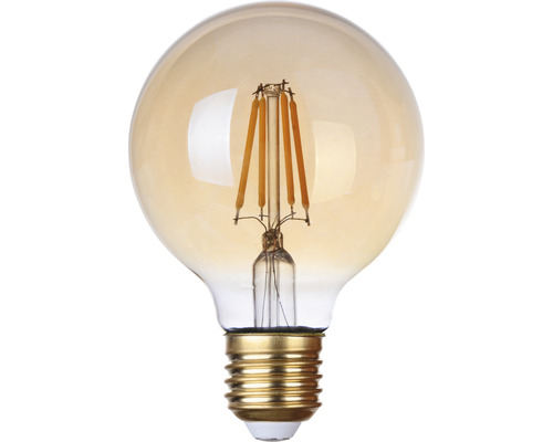 Ampoule globe LED FLAIR G80 E27/4W(33W) 380 lm 2000 K blanc chaud ambre filament