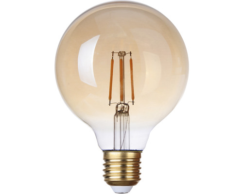 Ampoule globe LED FLAIR G95 E27/4W(33W) 380 lm 2000 K blanc chaud ambre filament