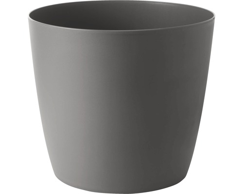 Pot de fleurs Ella Ø 35 H 30 cm avec système d'arrosage en terre gris Pot de fleurs gris en plastique