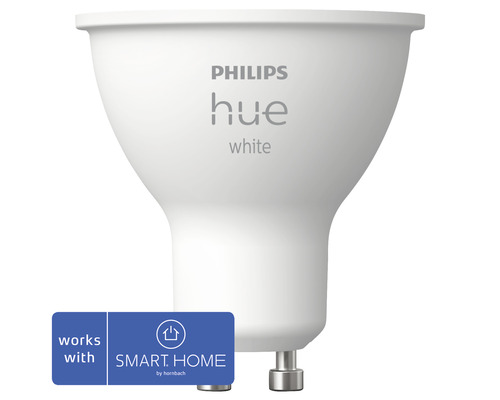 Réflecteur Philips hue White à intensité lumineuse variable blanc GU10 5,2W 400 lm blanc chaud - blanc neutre 1 pièce - Compatible avecSMART HOME by hornbach
