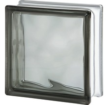 Brique en verre Wolke graphite 19x19x8 cm-thumb-0