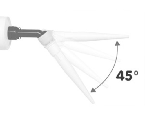 Pièce angulaire Fugenfux avec pointe jusqu'à 45°