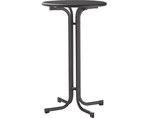 Table haute Sieger Mecalit Ø 70 H 112 cm ardoise