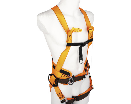 Persönliche Schutzausrüstung Auffanggurt am Torso einer Schaufensterpuppe