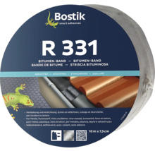 Bostik R 331 Bitumenband, selbstklebend, zur Abdichtung von Metall, Kunststoff, Holz und Beton, 10 Meter x 7,5 Zentimeter
