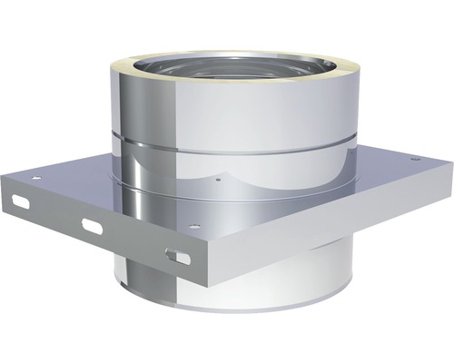 Plaque de base Jeremias DW-ECO pour support intermédiaire Ø130 mm Rosace murale en acier inoxydable pour cheminée