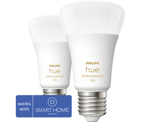 Deux ampoules Philips Hue White Ambiance 1100