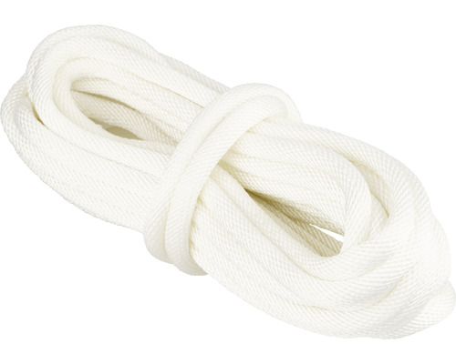 Mamutec Corde Paraloc polyester Ø 10 mm x 10 m blanc Corde en polypropylène blanche en faisceau