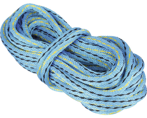 Mamutec Seil Paraloc Polyester Ø 10 mm x 10 m blau/gelb/schwarz Gerolltes Seil