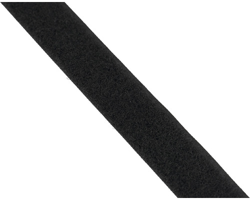 Klettband Schlaufenseite Mamutec schwarz, selbstklebend Meterware