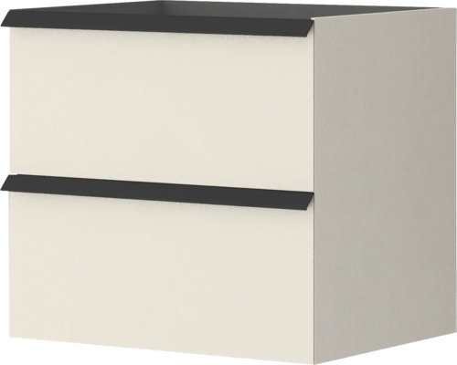 Waschtischunterschrank Baden Haus Qube Breite 60 cm Gebürstet weiss 55055 Waschtischunterschrank mit zwei Schubladen