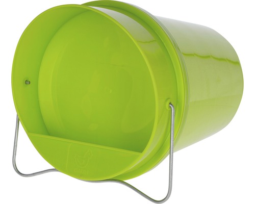 Distributeur de nourriture vert pour volaille avec suspension