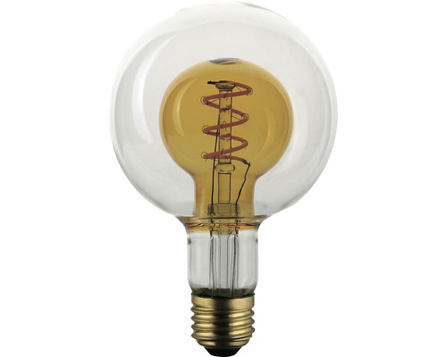 FLAIR LED Globelampe G95 E27/4W(25W) 250 lm 1800 K warmweiss klar/gold