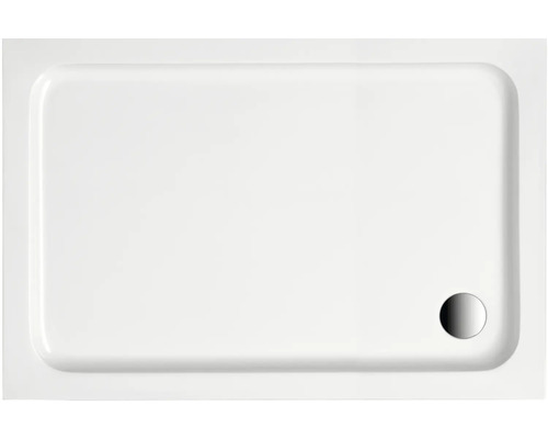 Receveur de douche OTTOFOND Imola 80 x 100 x 6 cm blanc brillant lisse 862101 Receveur de douche rectangulaire avec drain