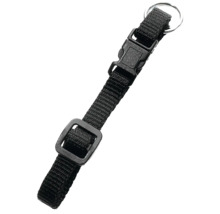 Adaptateur de collier pour chien noir avec boucle et anneau