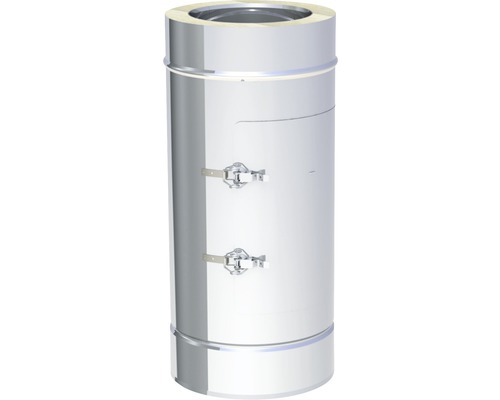 Nettoyage plat Jeremias DW-FU 130mm uniquement pour l'extérieur Tuyau en acier inoxydable pour systèmes d''évacuation des fumées avec colliers de serrage